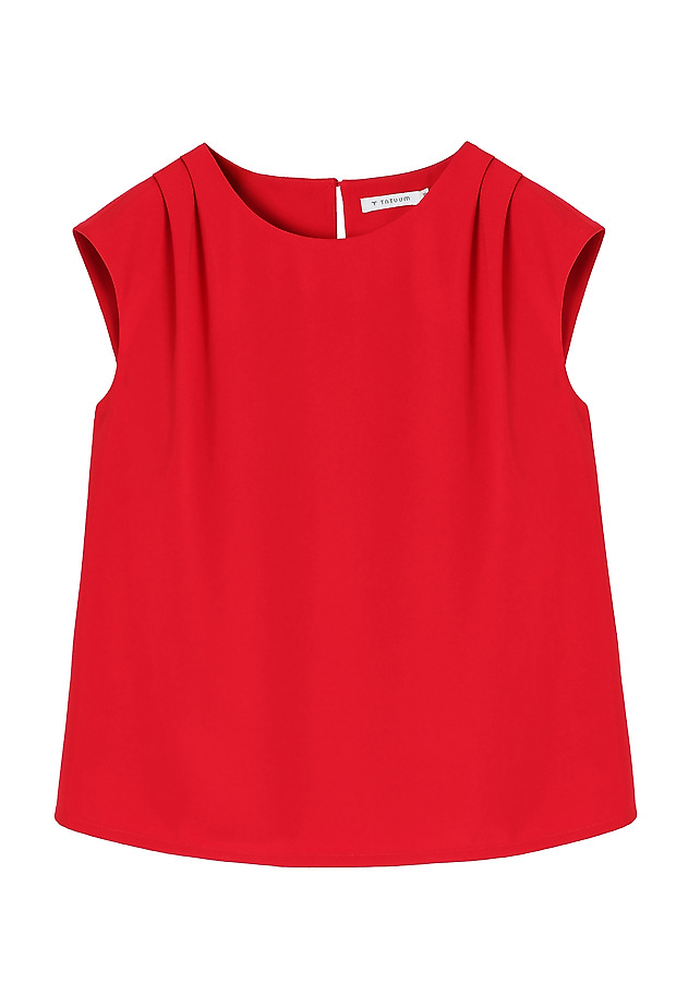 WOVEN BLOUSE WITH A CREASE — CALIMA WOVEN BLOUSE WITH A CREASE — CALIMA CZERWONY 6