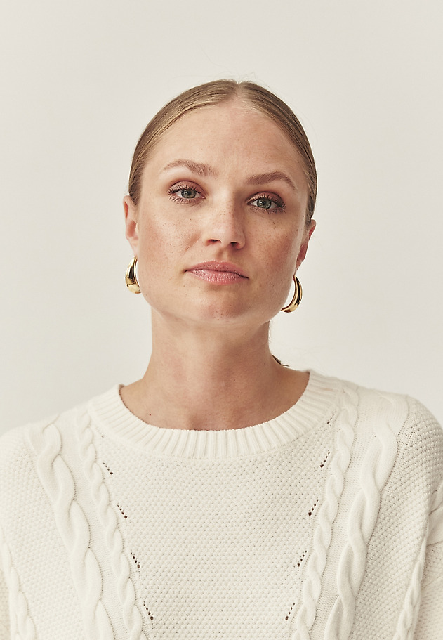 STRUCTURED JUMPER IN THICK YARN - EVERELY STRUCTURED JUMPER IN THICK YARN - EVERELY ECRU 2