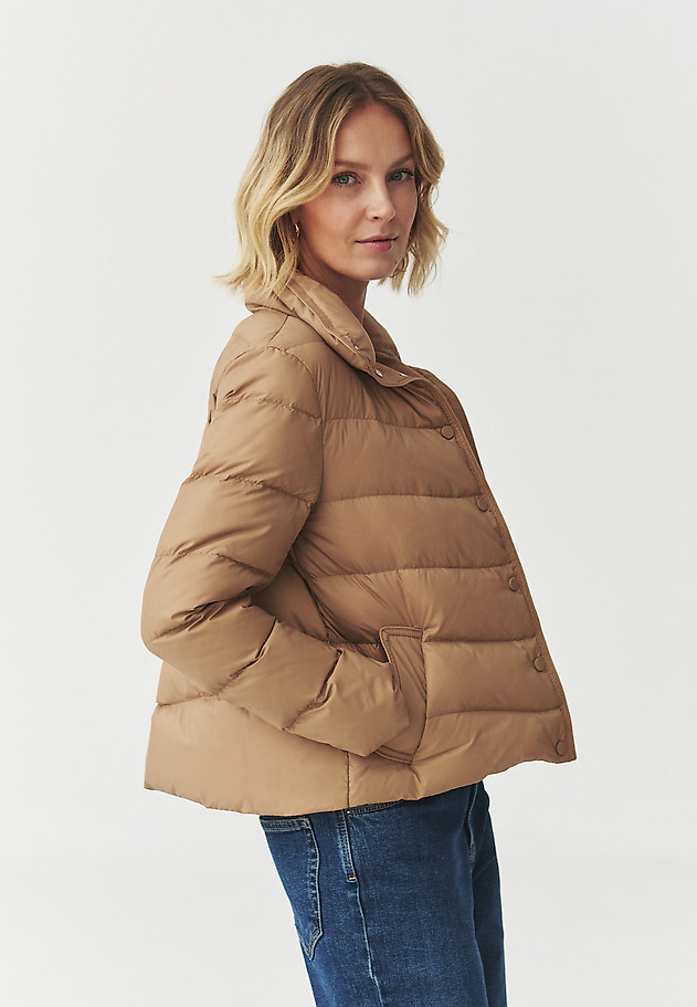 PUCHOWA KURTKA ZE STÓJKĄ — MARONA PUCHOWA KURTKA ZE STÓJKĄ — MARONA BEŻOWY 1