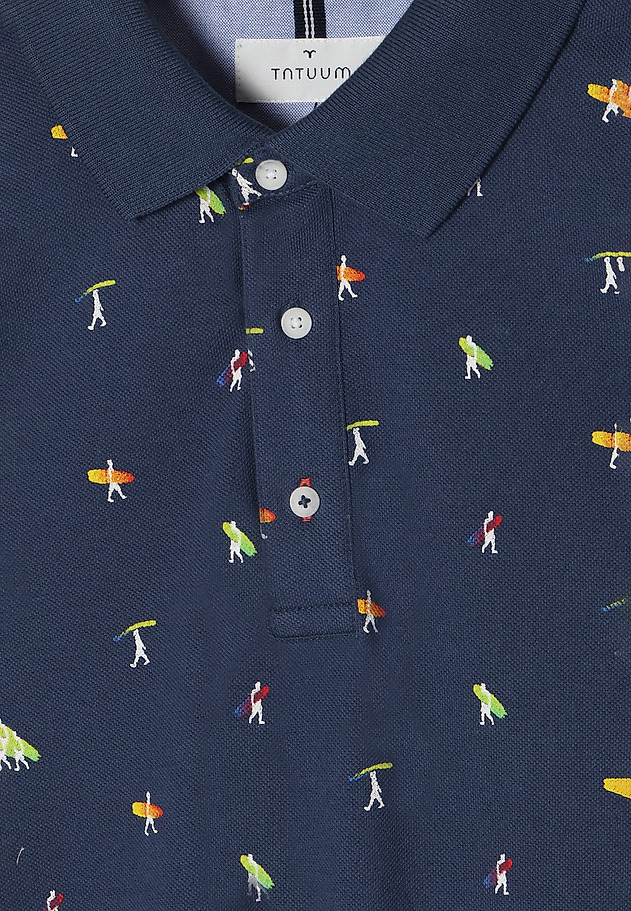 MEN'S COTTON POLO SHIRT JAY 8 MEN'S COTTON POLO SHIRT JAY 8 NAVY BLUE 6