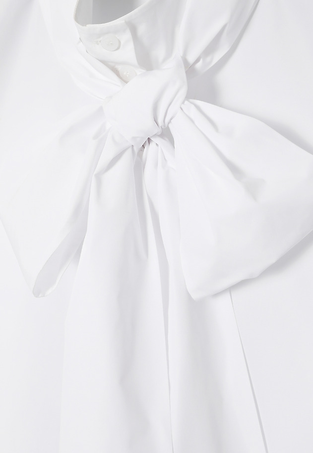 SHIRT WITH NECK TIE — KONKONA SHIRT WITH NECK TIE — KONKONA BIAŁY 8