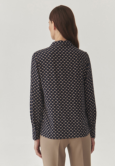 PATTERNED LADIES’ SHIRT WITH LONG SLEEVES - NIKA 1 MULTICOLOR 2