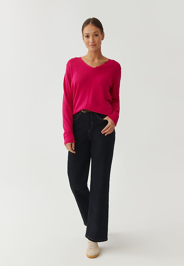LADIES’ CLASSIC SWEATER - TESSO LADIES’ CLASSIC SWEATER - TESSO RÓŻOWY 2