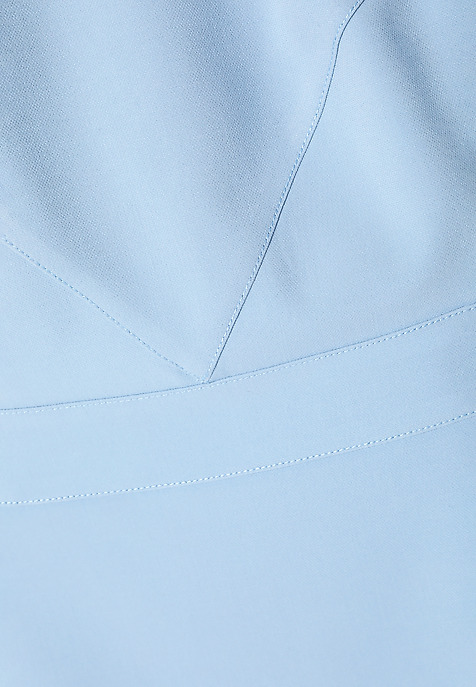 LADIES’ CLASSIC PENCIL DRESS WITH SHORT SLEEVES - WARTI BLUE 2