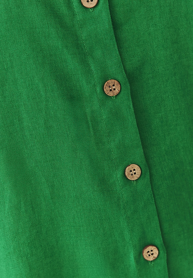 LINEN SHIRT DRESS - ZALWA LINEN SHIRT DRESS - ZALWA ZIELONY 4