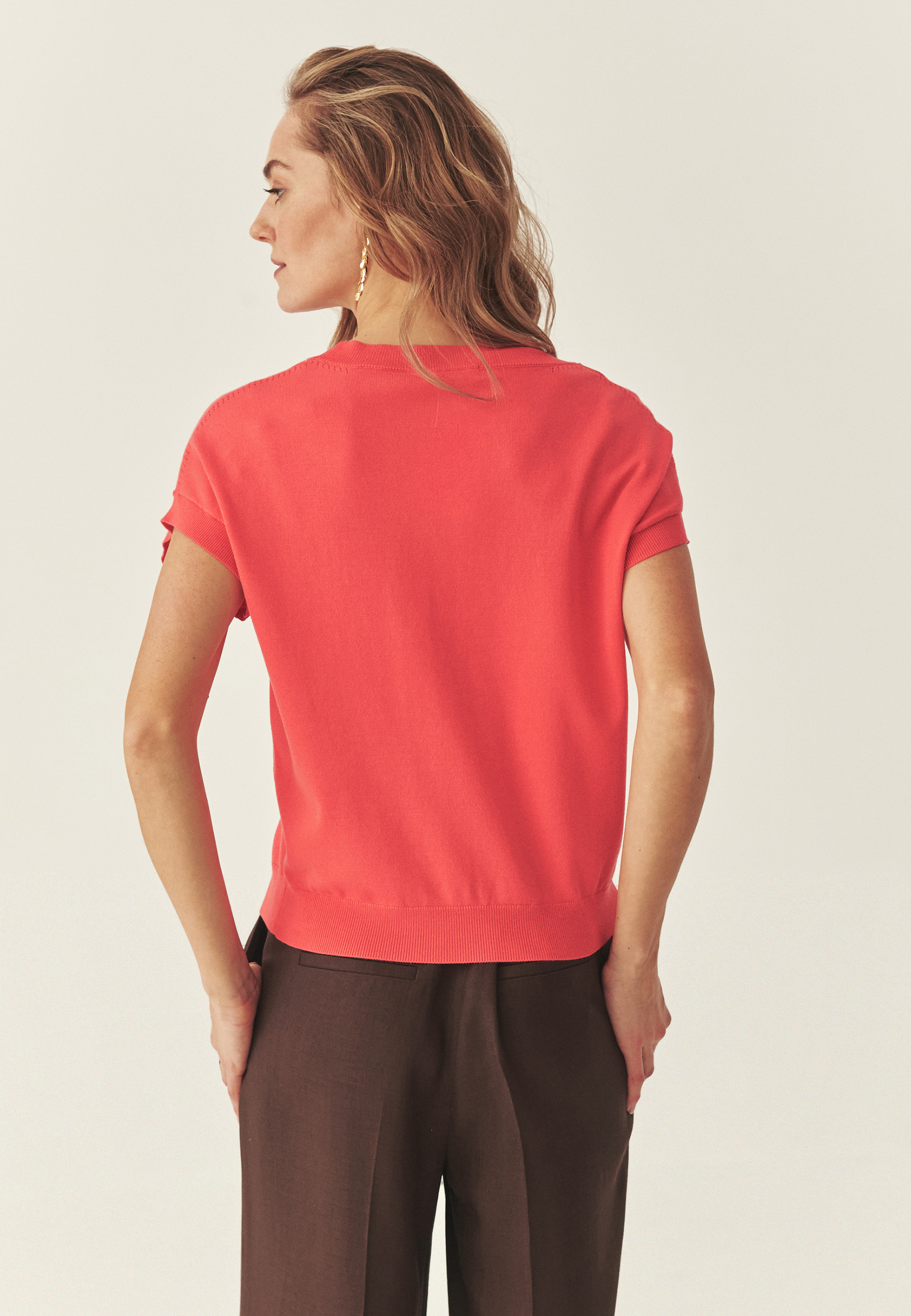 BLUZĂ DIN TRICOT, CU VISCOZĂ LENZING™ ECOVERO™ - SUFIF ROZ 2