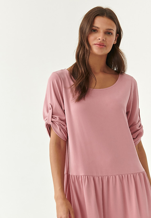 MINI DRESS WITH A FRILL RIKSONA 1 MINI DRESS WITH A FRILL RIKSONA 1 RÓŻOWY 4