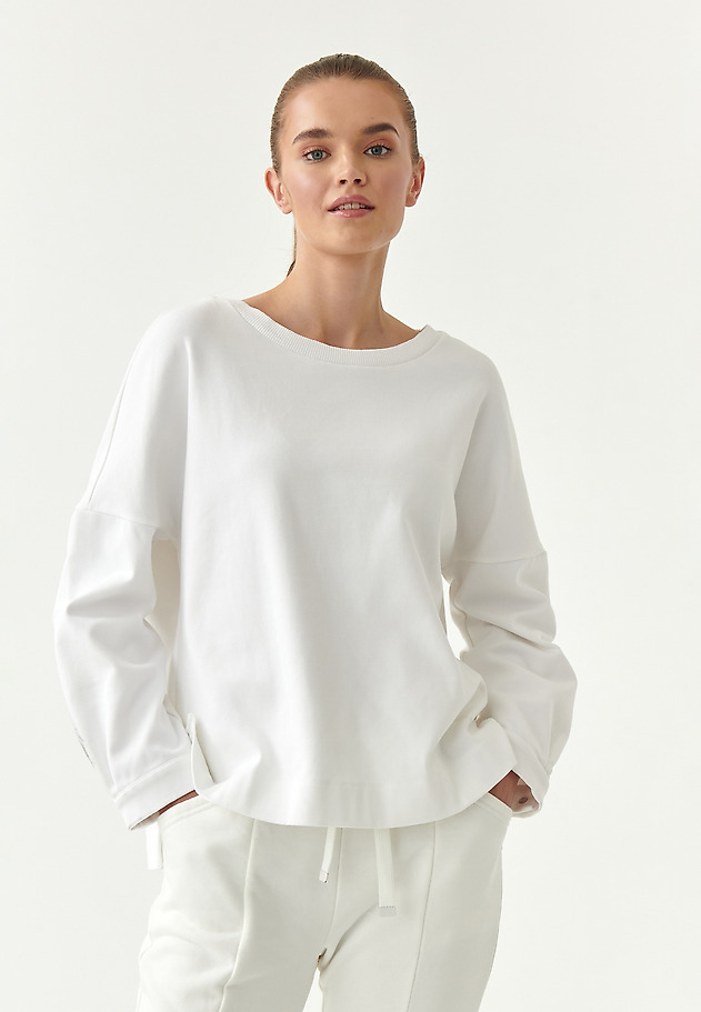 LADIES' KNITTED SWEATSHIRT KURTIKA LADIES' KNITTED SWEATSHIRT KURTIKA ECRU 1