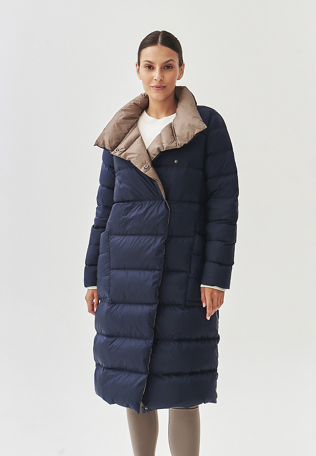 PALTON DE DAMĂ, DIN ȚESĂTURĂ, CU MATLASARE - AKO PALTON DE DAMĂ, DIN ȚESĂTURĂ, CU MATLASARE - AKO BLEUMARIN 3