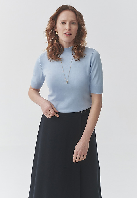 PASTEL POLYVISCOSE JUMPER - LU BLUE 2