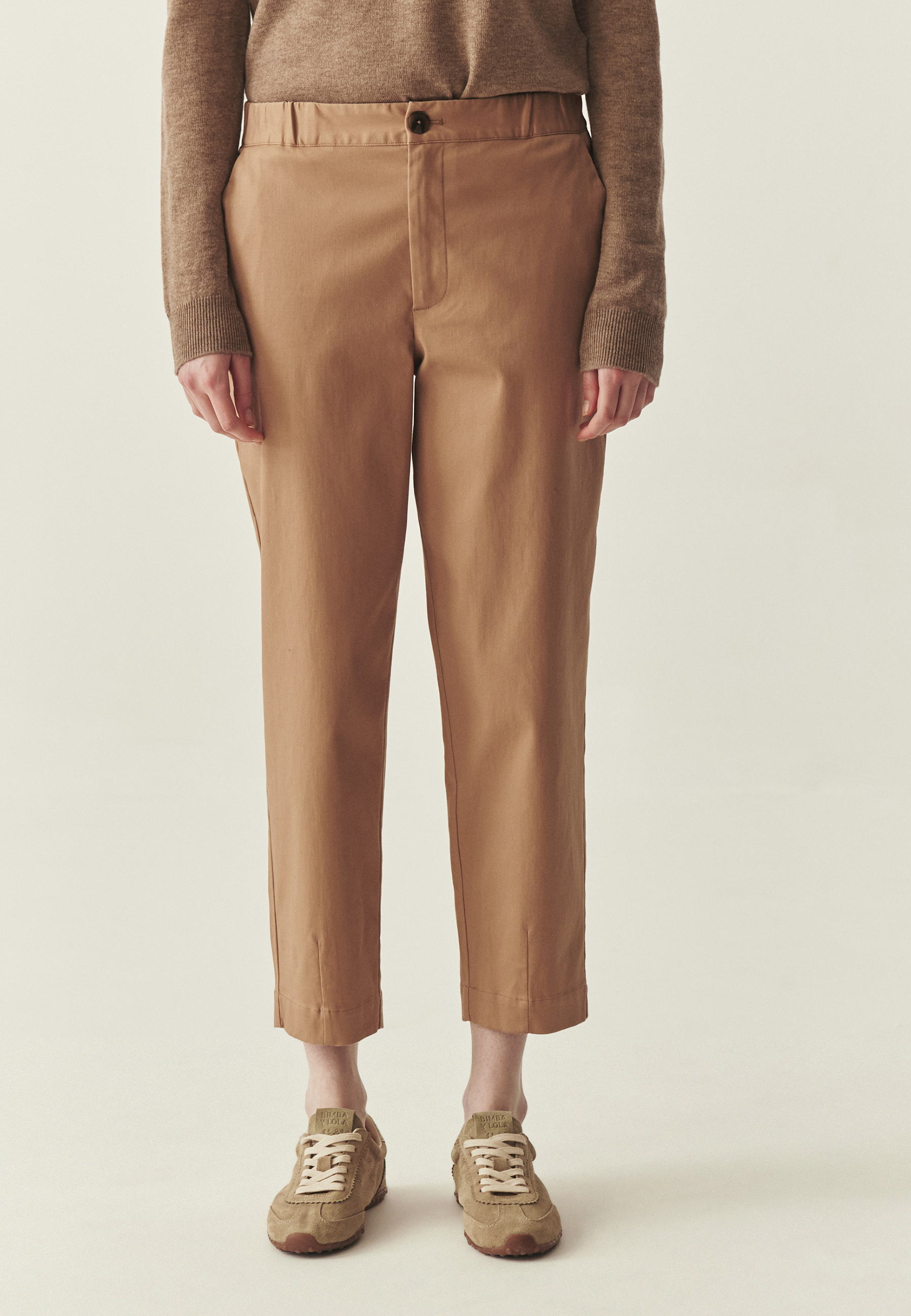 SWOBODNE SPODNIE Z BAWEŁNĄ - DARLIKI BRĄZOWY 2