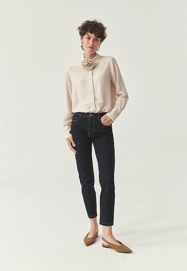 DOPASOWANE JEANSY ANKLE FIT - SARO DOPASOWANE JEANSY ANKLE FIT - SARO NIEBIESKI 1