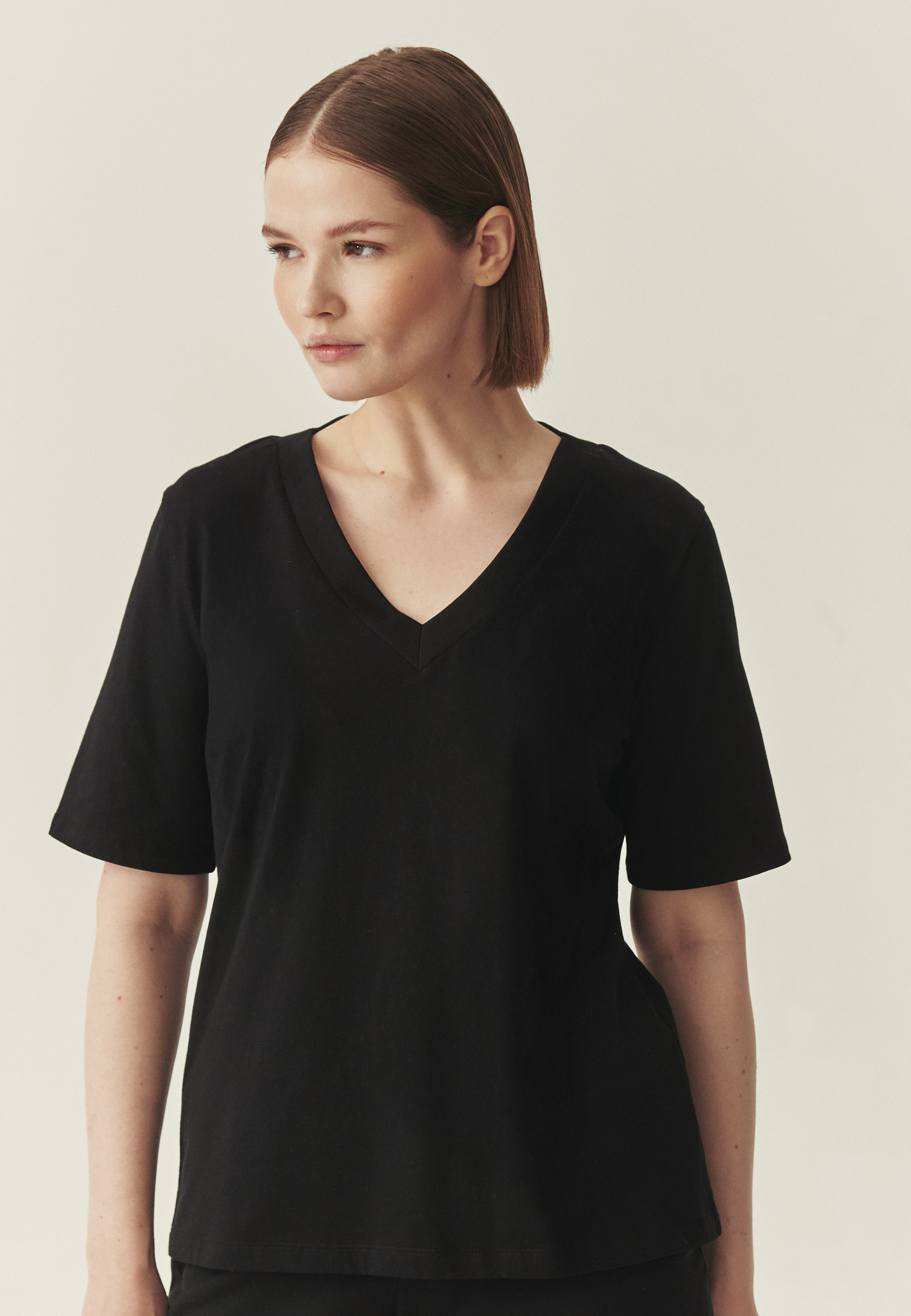 SWOBODNA BLUZKA Z BAWEŁNY - RABA CZARNY 2