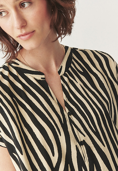 PATTERNED DRESS WITH VISCOSE - MARLENA BLACK 2