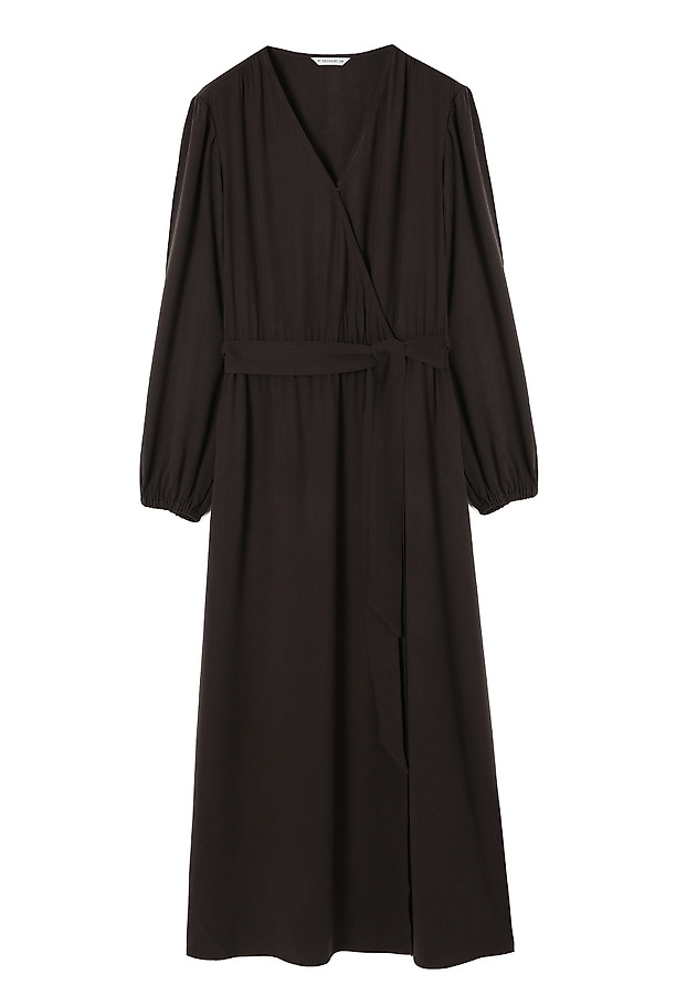 FABRIC DRESS WITH LYOCELL - OSIA FABRIC DRESS WITH LYOCELL - OSIA BROWN 8