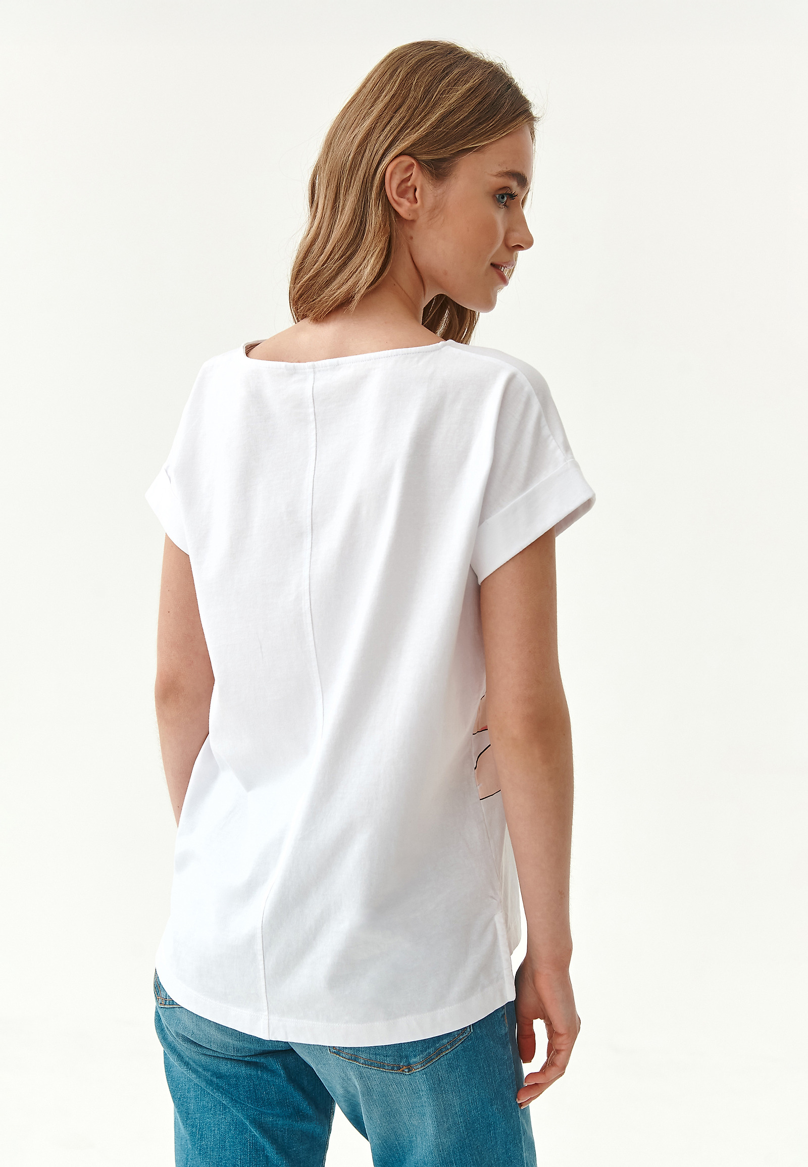 T-SHIRT DAMSKI MAKI 1 T-SHIRT DAMSKI MAKI 1 BIAŁY 80251