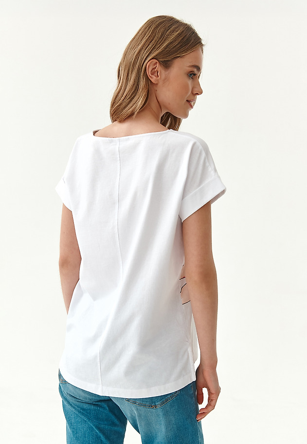 T-SHIRT DAMSKI MAKI 1 T-SHIRT DAMSKI MAKI 1 BIAŁY 2