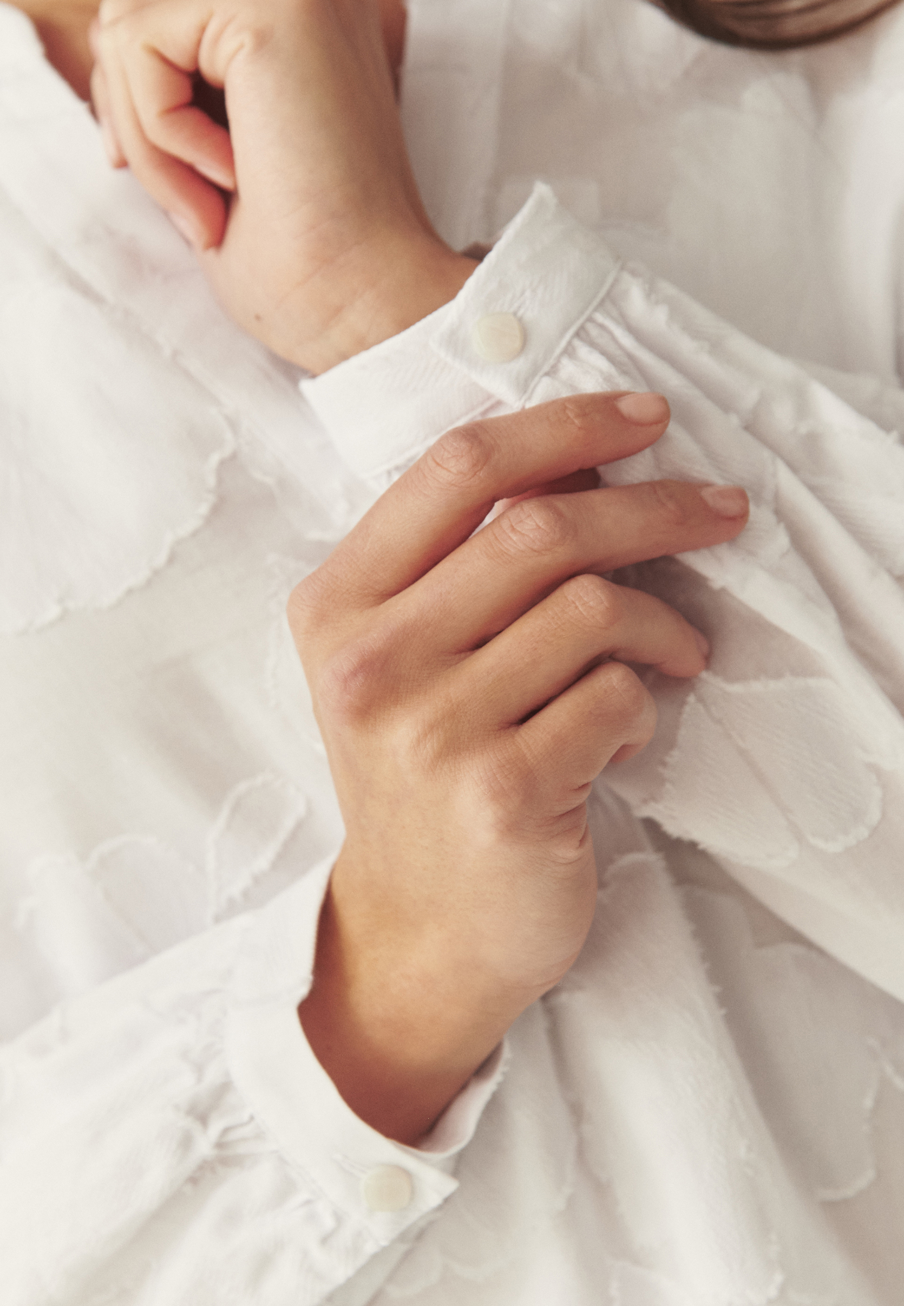 COTTON BLOUSE WITH EMBROIDERY - NOXE BÍLÁ 2