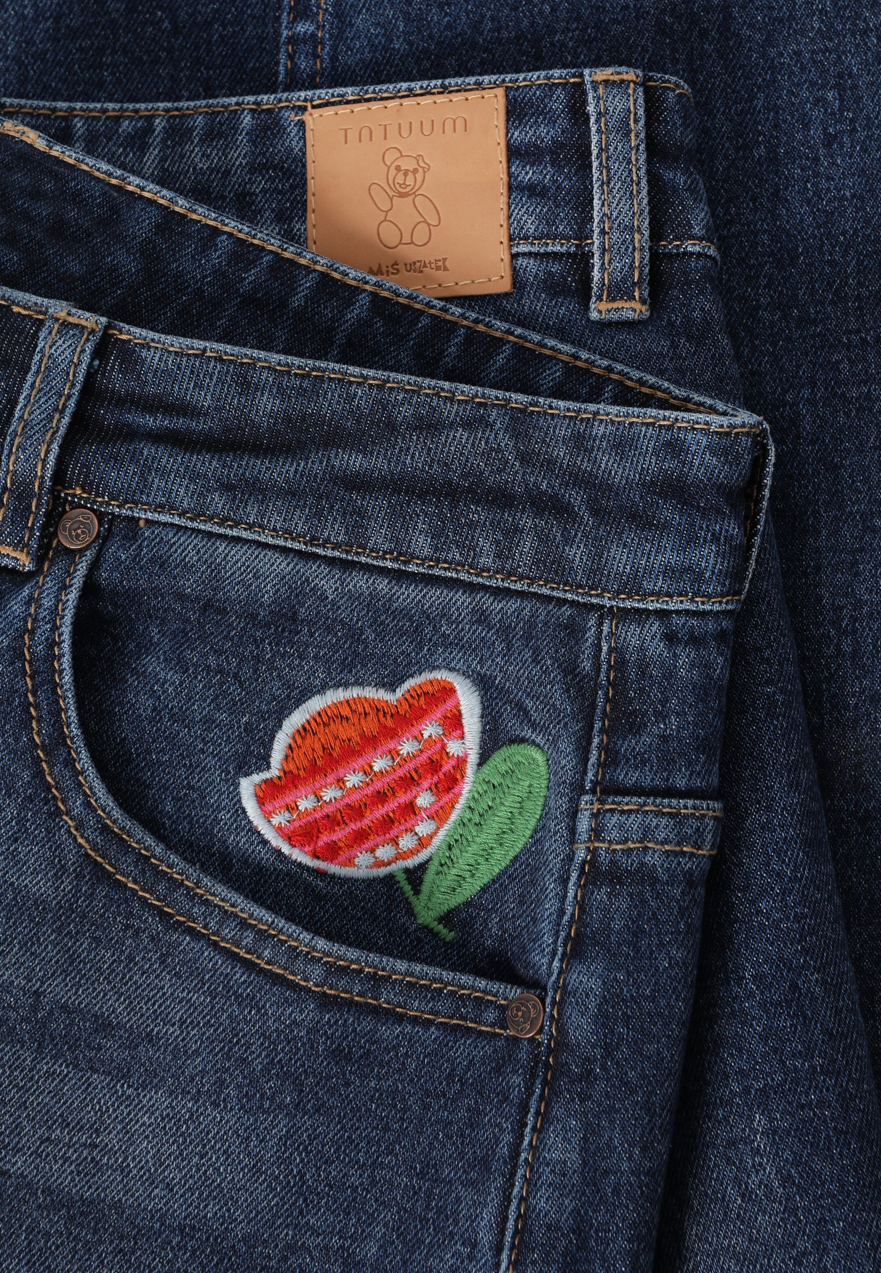 DŽÍNSY S VÝŠIVKOU - MISKO 1