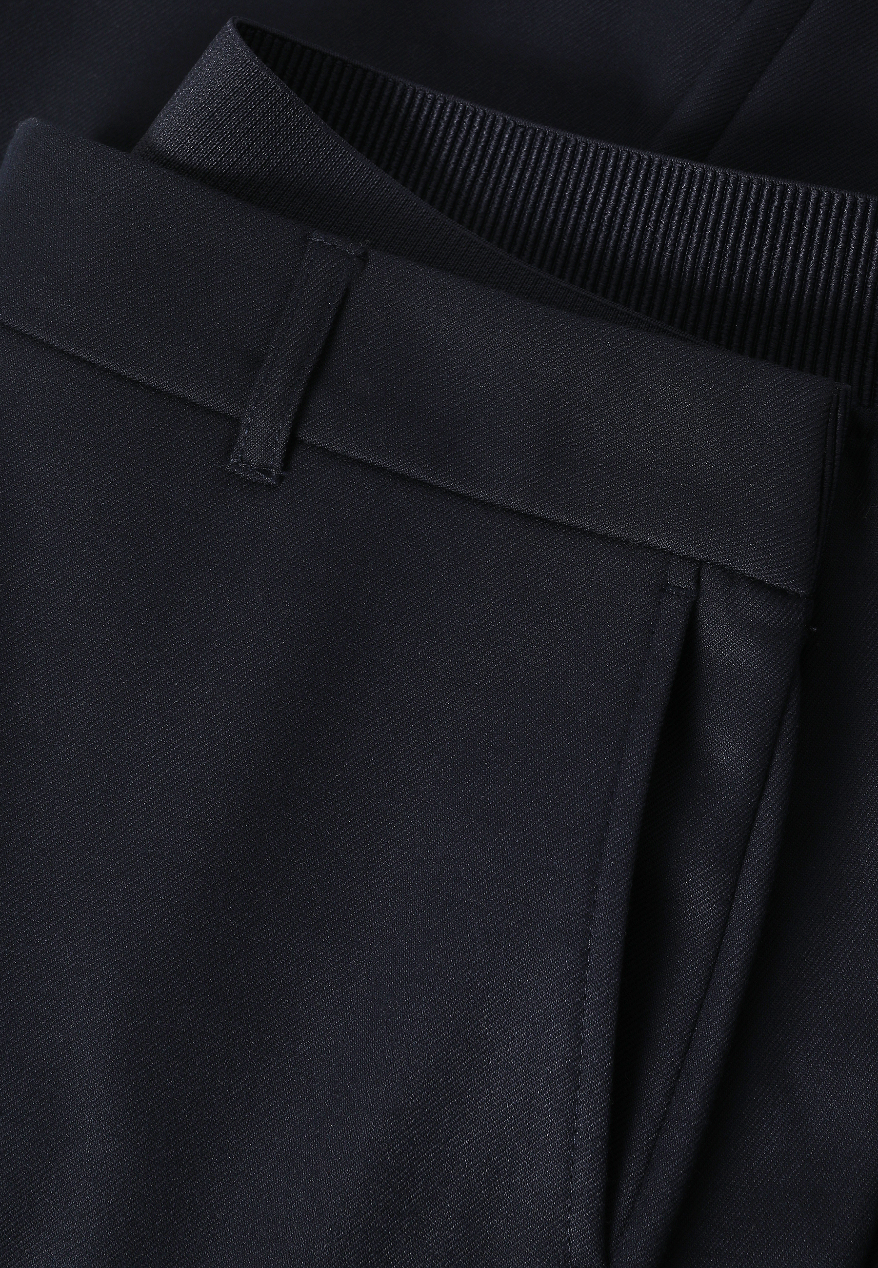 TKANINOWE SPODNIE Z PROSTĄ NOGAWKĄ - OLIA 3 GRANATOWY 2