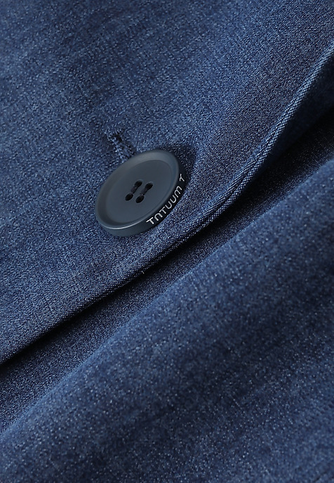 LADIES’ STYLISH BLAZER MADE FROM MELANGE FABRIC - AMALFIA NAVY BLUE 2