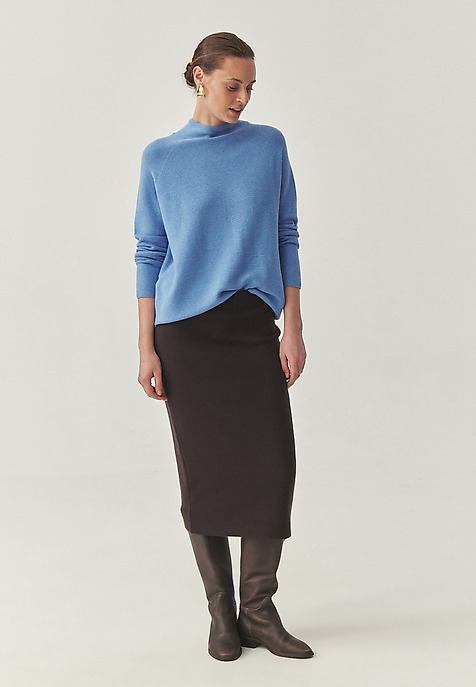 PULOVER CU GOLĂ DE JUMĂTATE ȘI ÎMBRĂCĂMINTE DIN LANA - JOLIE PULOVER CU GOLĂ DE JUMĂTATE ȘI ÎMBRĂCĂMINTE DIN LANA - JOLIE