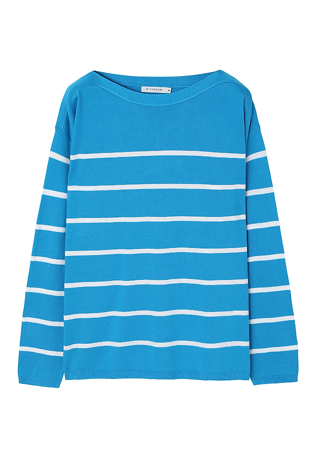 LADIES’ LOOSE STRIPED SWEATER - DROP 1 LADIES’ LOOSE STRIPED SWEATER - DROP 1 NIEBIESKI 6