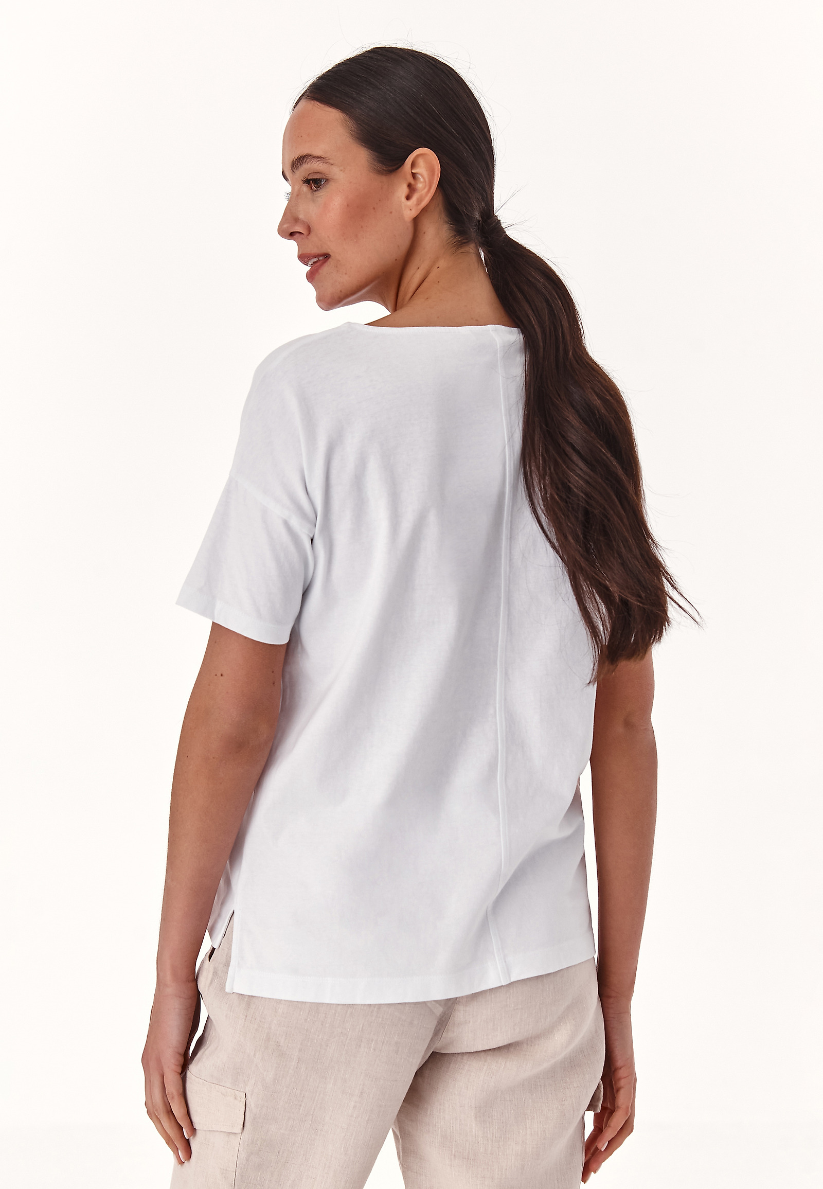 LUŹNY T-SHIRT DAMSKI MIZA 2 LUŹNY T-SHIRT DAMSKI MIZA 2 BIAŁY 79173