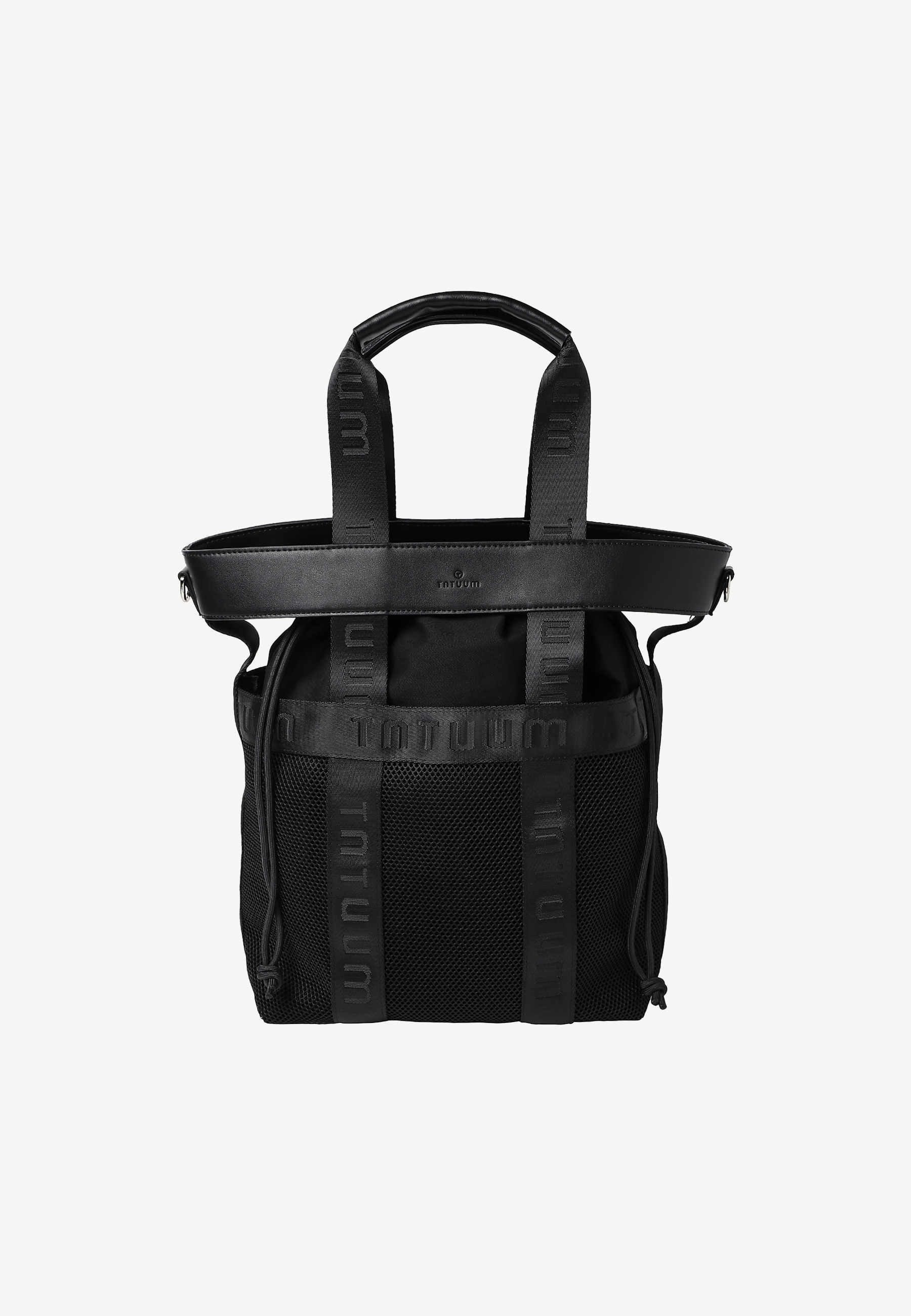 DAMSKA TORBA Z KIESZENIAMI Z SIATKI — LEKSIKA CZARNY 2