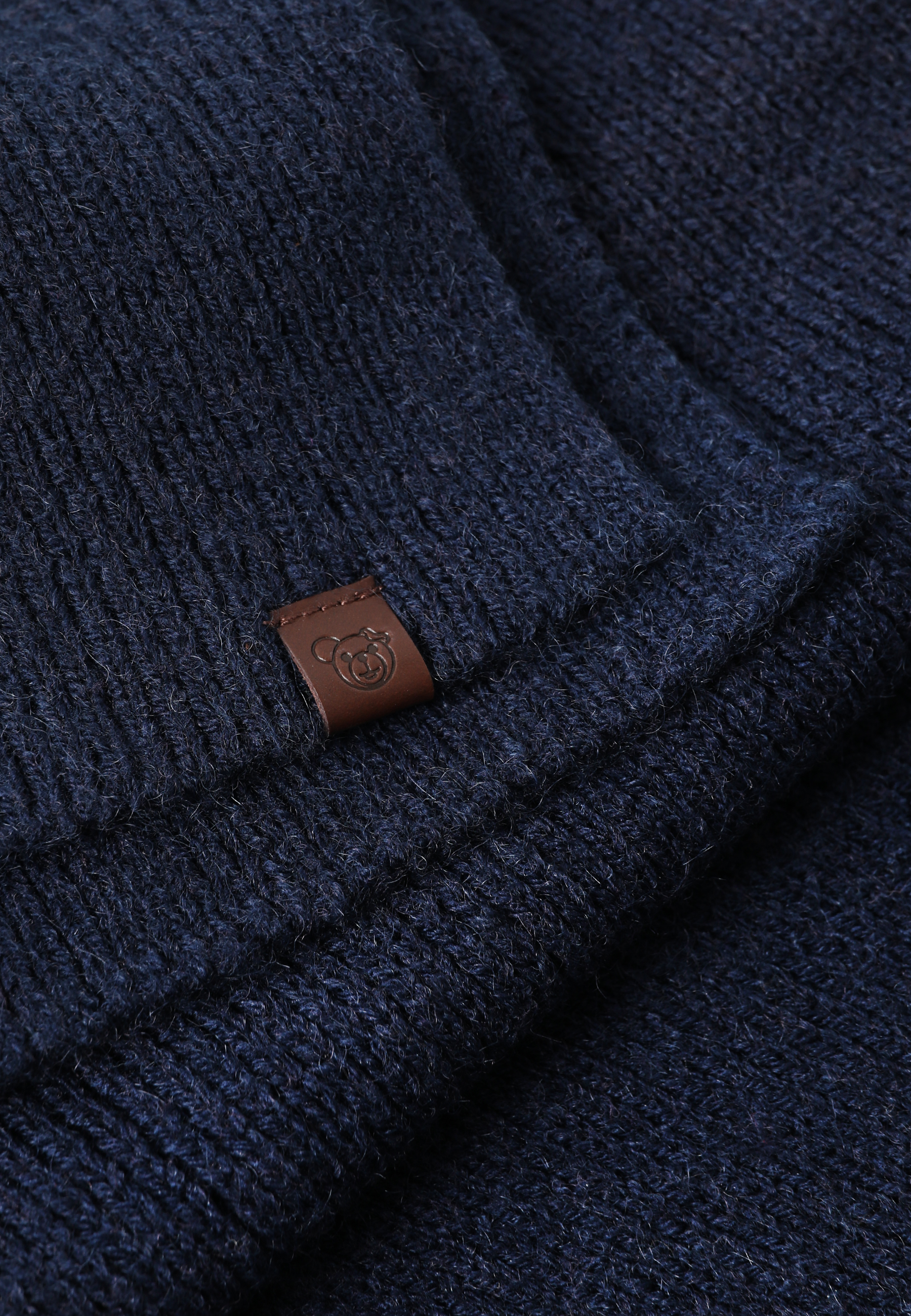 KLASYCZNY SZALIK Z DOMIESZKĄ WEŁNY - VELORE GRANATOWY 2