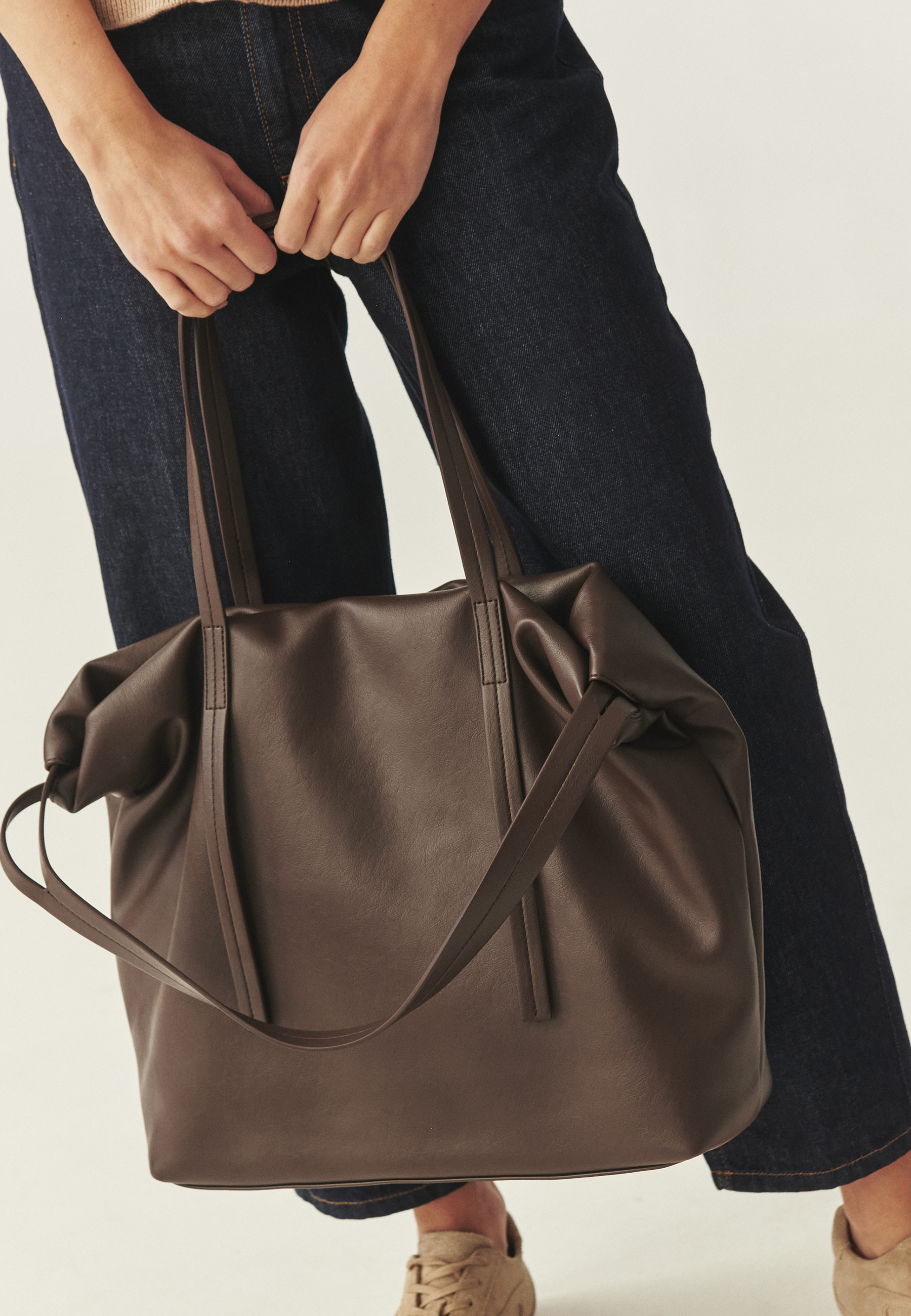 DÁMSKA KABELKA SHOPPER – MALUNA HNEDÁ 2