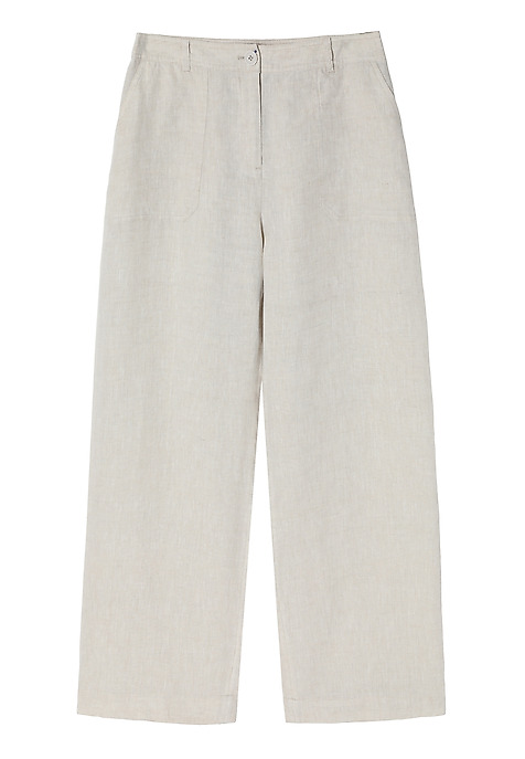 PANTALONI DE DAMĂ, DIN IN, CU CROIALĂ CASUAL - TORKO 1 BEJ 2