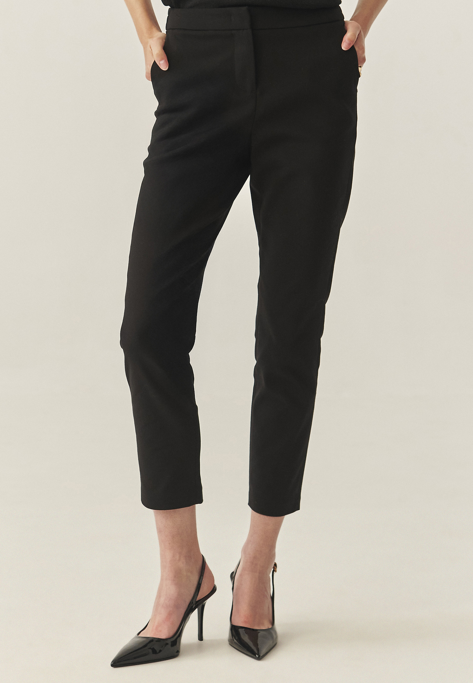 WOVEN TROUSERS WITH ELASTIC WAIST - MAKOLO WOVEN TROUSERS WITH ELASTIC WAIST - MAKOLO BLACK 118884