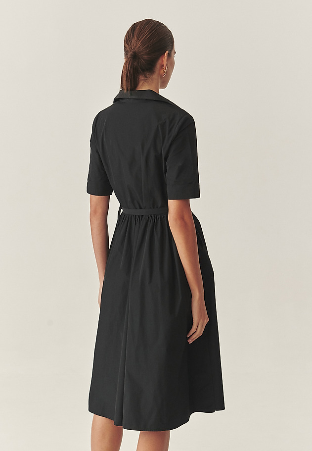 FLARED TAFFETA DRESS - SATIDA FLARED TAFFETA DRESS - SATIDA BLACK 4