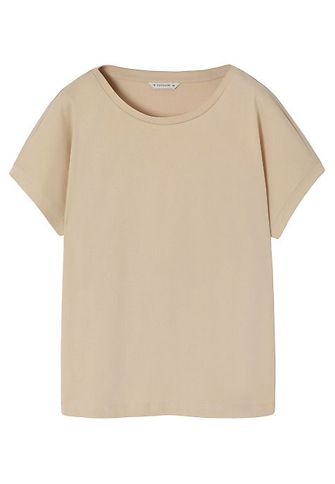 TRICOU DIN BUMBAC LARG - ANOKO 1 BEJ 2