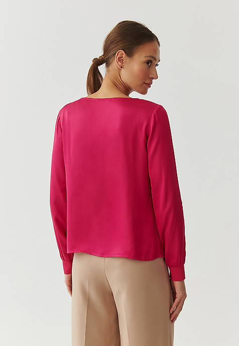 LADIES’ LONG-SLEEVED BLOUSE - SANDRIKA PINK 2
