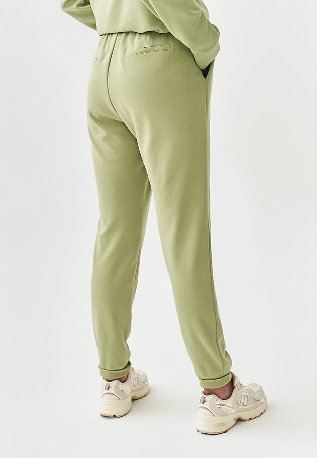 LADIES' KNITTED TROUSERS WITH RIBBED WAISTBAND - SENTI 1 LADIES' KNITTED TROUSERS WITH RIBBED WAISTBAND - SENTI 1 ZIELONY 3