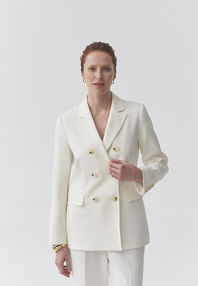 DOUBLE-BREASTED BLAZER - ANKINA DOUBLE-BREASTED BLAZER - ANKINA ECRU 4
