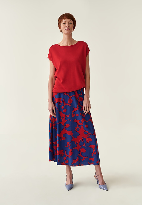 LADIES' FLOWER PRINTED MIDI SKIRT SAMI MULTICOLOR 2