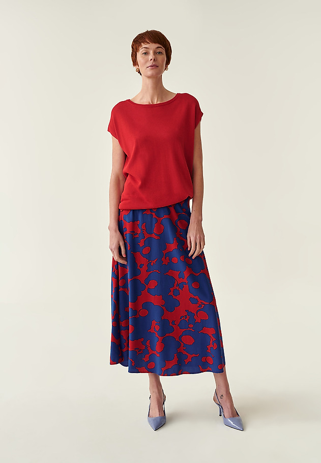 LADIES' FLOWER PRINTED MIDI SKIRT SAMI LADIES' FLOWER PRINTED MIDI SKIRT SAMI MULTIKOLOR 1