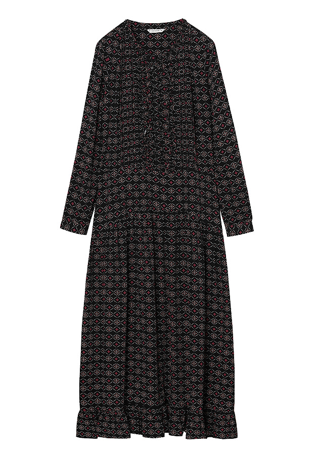 PATTERNED LADIES’ DRESS WITH LONG SLEEVES IKOMI PATTERNED LADIES’ DRESS WITH LONG SLEEVES IKOMI MULTIKOLOR 5