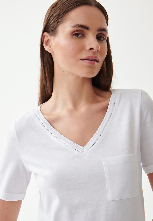 LADIES' T-SHIRT WITH A POCKET MIMI LADIES' T-SHIRT WITH A POCKET MIMI WHITE 1