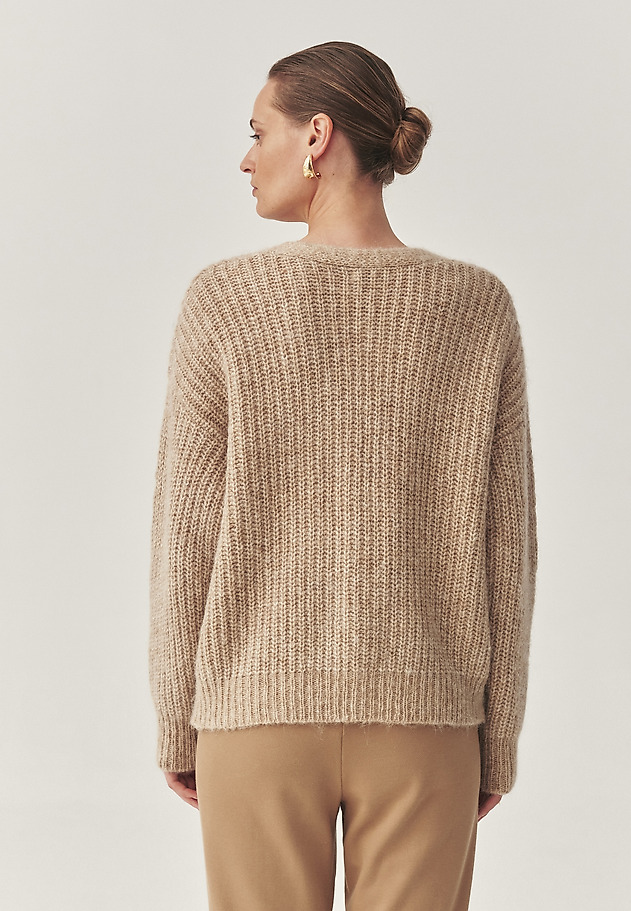 WOOL AND ALPACA CARDIGAN - ADISON WOOL AND ALPACA CARDIGAN - ADISON BEIGE 3