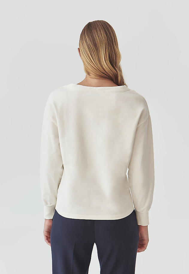 STYLISH LADIES’ SWEATSHIRT WITH WATER NECKLINE - MALIA STYLISH LADIES’ SWEATSHIRT WITH WATER NECKLINE - MALIA ECRU 4