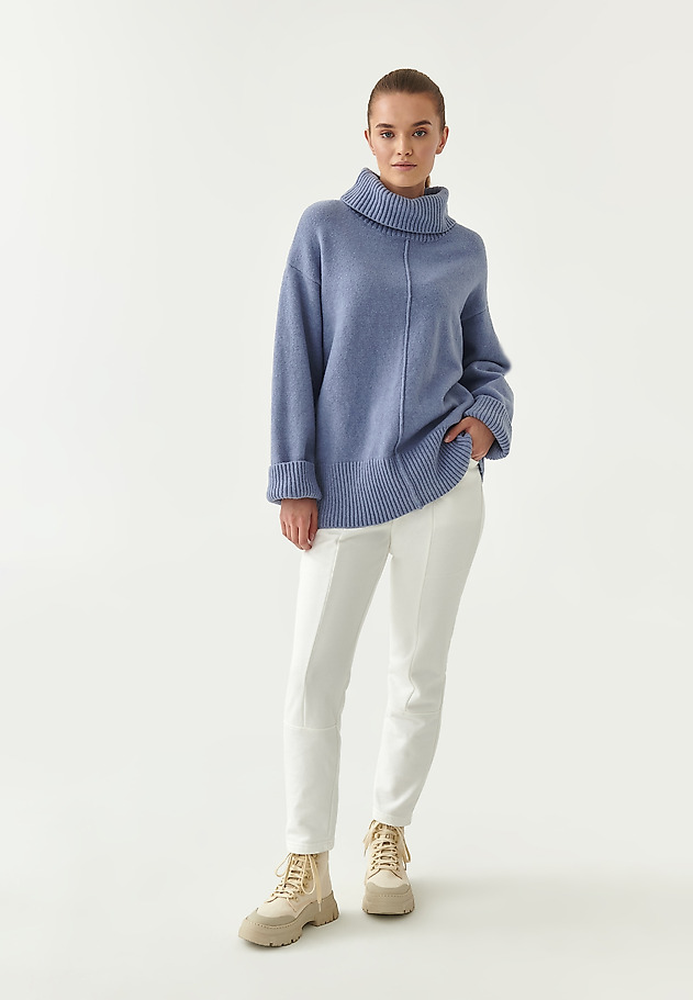 DAMSKI SWETER Z GOLFEM VELA DAMSKI SWETER Z GOLFEM VELA NIEBIESKI 4