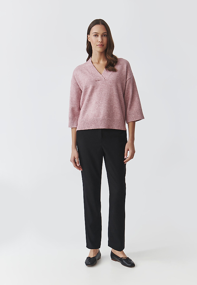 TIMELESS LADIES' JUMPER WITH WIDE SLEEVES — MIU TIMELESS LADIES' JUMPER WITH WIDE SLEEVES — MIU RÓŻOWY 2