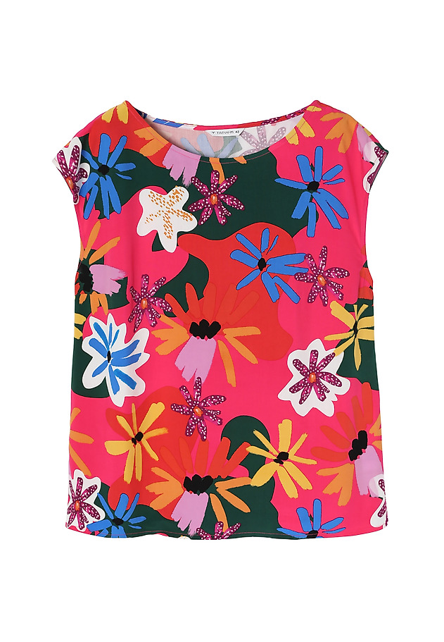 ŽENSKA CVETLIČNA BLUZA - AFELI 1 ŽENSKA CVETLIČNA BLUZA - AFELI 1 VEČBARVNA 5