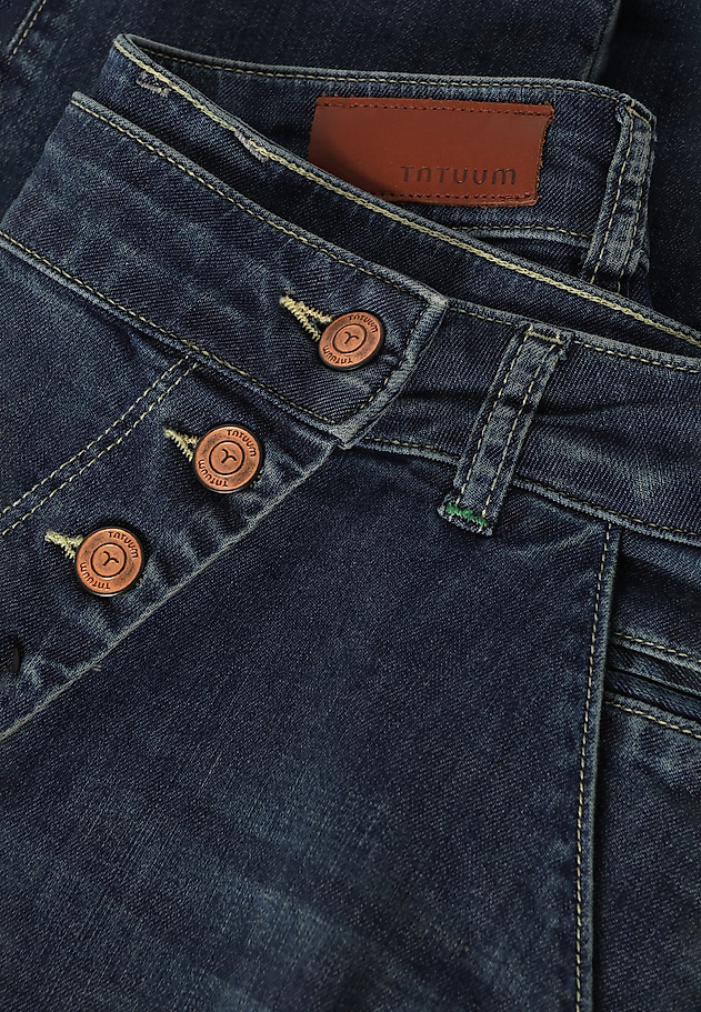 DÁMSKÉ ÚZKÉ DŽÍNOVÉ KALHOTY TYPU BOYFRIEND S ASYMETRICKÝM ZAPÍNÁNÍM - FEGA DÁMSKÉ ÚZKÉ DŽÍNOVÉ KALHOTY TYPU BOYFRIEND S ASYMETRICKÝM ZAPÍNÁNÍM - FEGA MODRÁ 6