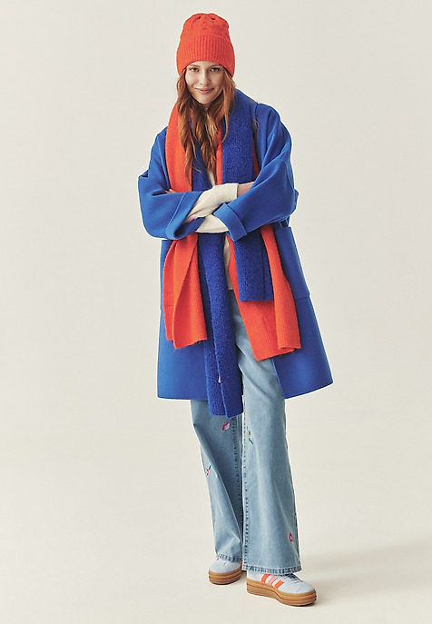 COBALT BLUE WOOL COAT - MISIOLANTA BLUE 2