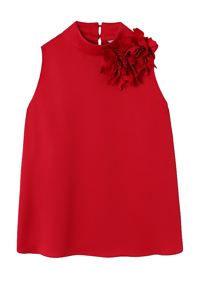 ELEGANTNA BLUZA Z FLORALNIM AKCENTOM - FLORIANA 1 ELEGANTNA BLUZA Z FLORALNIM AKCENTOM - FLORIANA 1 RDEČA 5